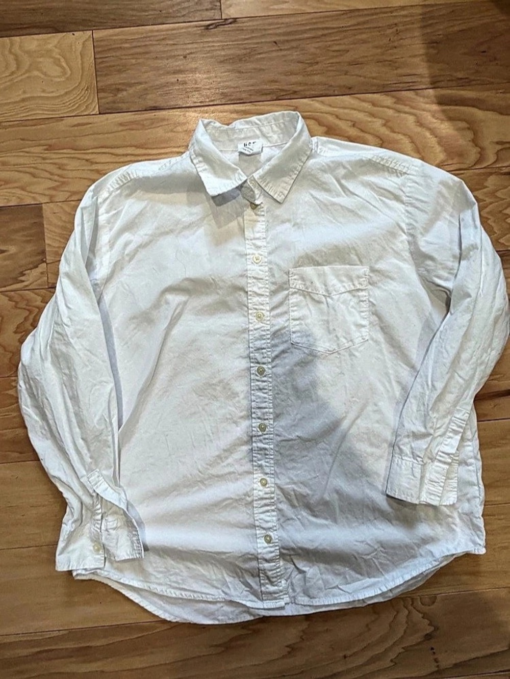 GAP The Big Shirt White Oversized Button Down Shirt Women’s Size M Classic